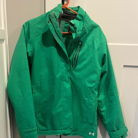 Women’s small Under Armour Green Ski Jacket winter jacket - Picture 3 of 5